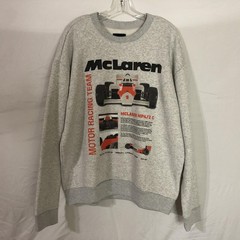 McLaren Formula 1 Team Sweatshirt Mens XL Gray F1 Racing MP4/2C Car Graphic