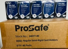 2000 PRO SAFE Regular Size Semi-rigid Card Holders — Wholesale — Free Shipping