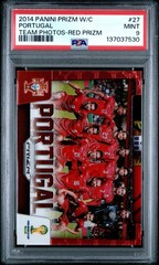 2014 PANINI PRIZM WORLD CUP TEAM PHOTOS RED PRIZM #27 PORTUGAL 115/149 PSA 9