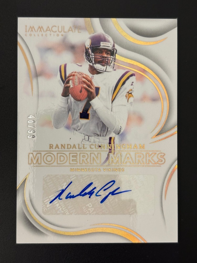 RANDALL CUNNINGHAM AUTO MODERN MARKS /99 — 2024 Panini Immaculate Collection