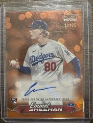 2025 Topps Stadium Club Chrome Emmet Sheehan Orange Auto /25