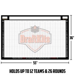Fantasy Baseball Draft Board Kit — 2026 — DEEP POOL MLB Players — 12 tm/26 rd