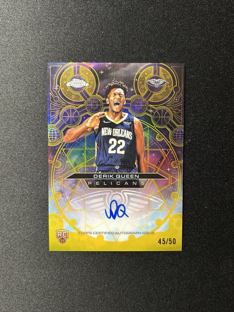 2025-26 Topps Chrome Derik Queen Chromographs Style Auto Gold RC /50 #CHR-DQ