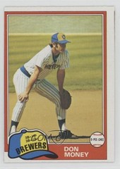 1981 O-Pee-Chee Gray Back Don Money #106 b8c