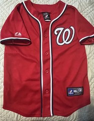 Majestic Washington Nationals MLB Youth Jersey Red Unisex Children Small (8)