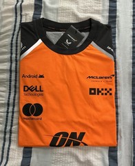 McLaren F1 2025 Men’s Team T- Shirt — NEW LARGE Papaya/Phantom