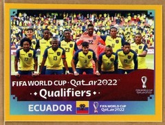 2022 Qatar World Cup Panini Ecuador Team Sticker Qualifiers ECU 1 Gold Parralel