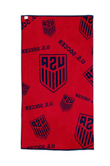 Towel 38 x 72 Logo Brands USA Soccer Beach Red/Navy Officially Licensed Oversiz