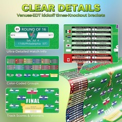 2026 Soccer World Championship Wall Art 40″ x 28″ — Fade-Proof Tournament Poster