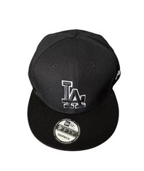 Los Angeles Dodgers 9Fifty New Era SnapBack Hat Black / Black & White Adjustable