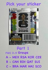 FIFA World Cup 2026 Panini Sticker White/Foils — Pick Your Sticker — USA Version
