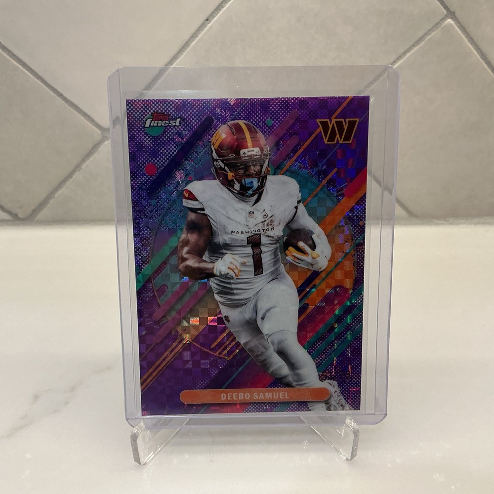 2025 Topps Finest Deebo Samuel Rare Purple X-Fractor 12/75