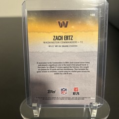 2025 Topps Signatures Zach Ertz /175 Washington Commanders