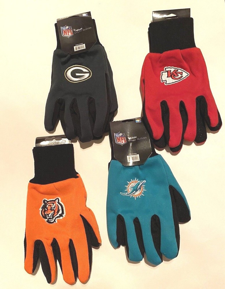 NFL Utility Work Sport Garden Grip Gloves Team Colors — Pick Your Team