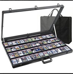Card Display Case Aluminum Trade Show Display Case Large Portable w/ Bag