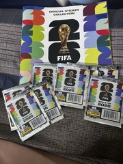Panini 2026 FIFA World Cup sticker album with 8 sticker packets