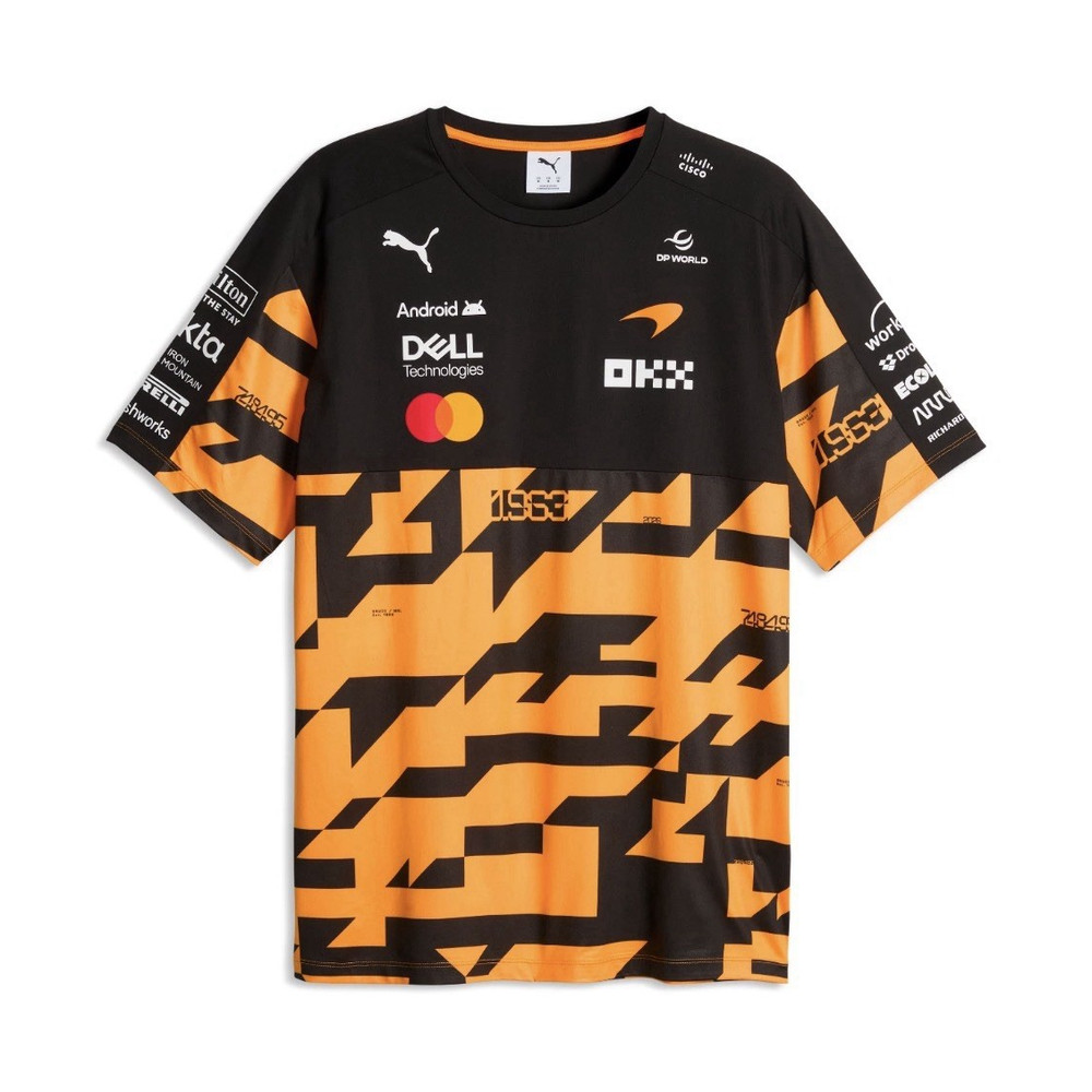 PUMA McLaren Formula 1 Team Black/Orange Short Sleeve T-Shirt Size L