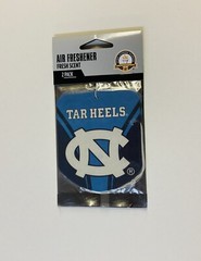 North Carolina Tar Heels Air Freshener Fresh Scent 2 Pack Car Truck 3×3 Inches