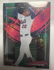 Topps 2026 Finest Juan Soto NY Mets #247 Rare Black Mini Diamond 2/10