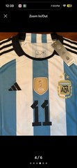 Adidas Argentina World Cup Men’s Jersey, Large — Blue/White Di Maria