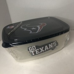 NFL Houston Texans Rectangular Storage MRL Sports Food Gadgets Tailgate New!