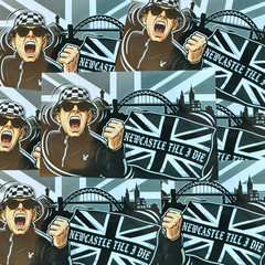 Newcastle Till I Die Stickers | 10x6cm | Toon Army | Awaydays | Casuals