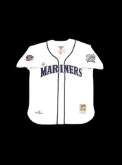 Ken Griffey Jr Seattle Mariners 1997 Men’s Home White Baseball Button-Up Jersey