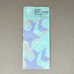 Los Angeles 1984 Olympics Ticket Buyer’s Guide Blue Purple Pink Souvenir