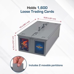 BCW Plastic Cards Box Bin For Trading Gaming Sport Toploader Magnet Safe Storage