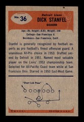 1955 Bowman #36 Dick Stanfel RC EXMT X3253798