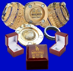 Series World New Los Angeles Dodgers Championship Ring & Box SHIPS IN 24 HOURS !