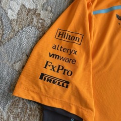 McLaren Formula 1 Team Shirt Mens 3XL Orange Castore Racing Polo F1 Uniform Top
