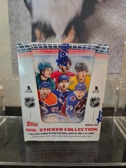 2025-26 Topps NHL Sticker Collection Box — New/Sealed in Box — 50 Stickers