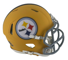 Pittsburgh Steelers New Matte Gold 2025 On-Field Speed Mini Football Helmet