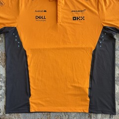 McLaren Formula 1 Team Shirt Mens 3XL Orange Castore Racing Polo F1 Uniform Top