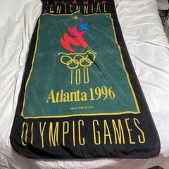 Vintage 1996 Olympics Atlanta Centennial Beach Towel Olympic Games USA