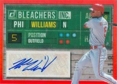 Nick Williams autographed baseball card 2019 Panini Donruss Bleachers Inc #BINW