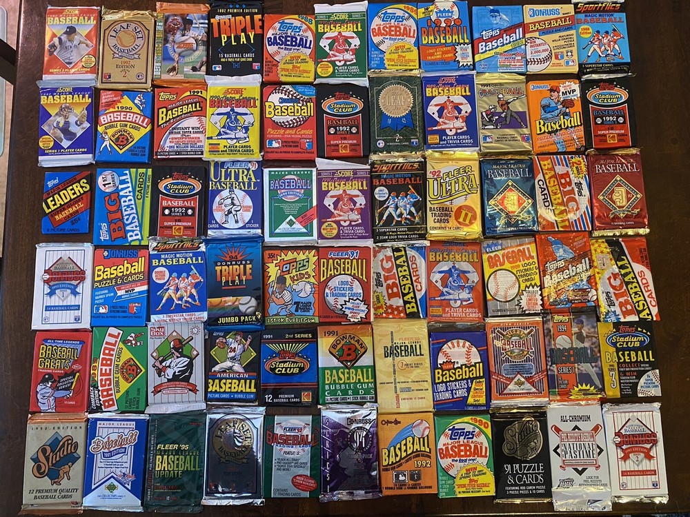 50 Different Baseball Card Packs! Donruss, upper deck, Fleer, Score, Topps