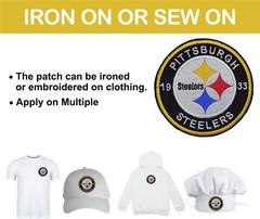 Pittsburgh Steelers NFL Team Logo Iron On Patch — Sew Patch — Embroidered Patch