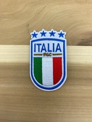ITALIA (FIGC) ITALIAN FOOTBALL/SOCCER ULTRA SLIM EMBROIDERED IRON-ON PATCH. 3″x2