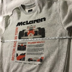 McLaren Formula 1 Team Sweatshirt Mens XL Gray F1 Racing MP4/2C Car Graphic