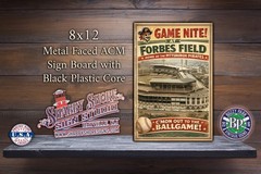 Game Nite Forbes Field Pirates Sturdy Metal Indoor/Outdoor Sign 8×12