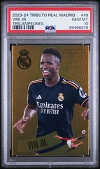 2023 PANINI TRIBUTO REAL MADRID TRICAMPEONES #49 VINI JR. PSA 10