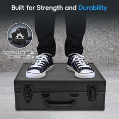 600+ 3″x4″ Capacity 35PT Box Toploader Aluminum Card Alloy Organizer Lockable US