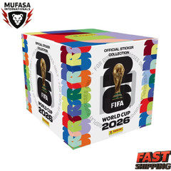 2026 Panini FIFA World Cup Soccer Trading Stickers — 50-Pack Box (350 Stickers)
