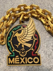 Mexico Soccer FIFA World Cup Logo Pendant Hype Chain- Gold (FAST FREE SHIP!)
