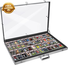Card Display Case Aluminum 34″ L X 22″ W Glass Display Case for Cards XL Large