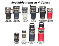 New England Patriots YETI Laser Engraved Tumblers, Can Colsters, and Bottles