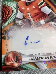 2024 Bowman’s Best U — Cameron Ward — /25 Autograph Orange #BOA-CWA Miami