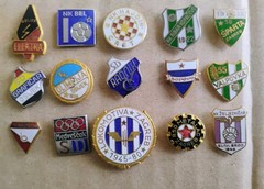 Croatia ex Yugoslavia Vintage Football Soccer Hard Enamel Pin Badges Lot